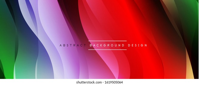 Fondo abstracto del degradado de color de fluido simple y dinámico con efectos de línea. Ilustración vectorial para fondo de escritorio, pancarta, fondo, tarjeta, ilustración del libro, página de inicio
