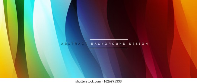 Dynamic trendy simple fluid color gradient abstract background with line effects. Vector Illustration For Wallpaper, Banner, Background, Card, Book Illustration, landing page