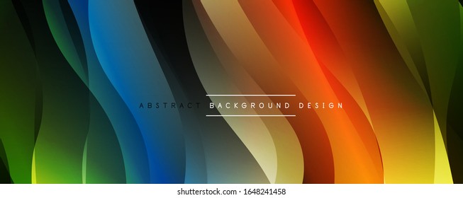 Dynamic trendy simple fluid color gradient abstract background with line effects. Vector Illustration For Wallpaper, Banner, Background, Card, Book Illustration, landing page