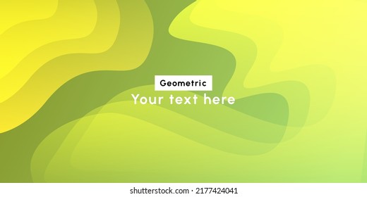 Dynamic trendy vivid colorful green curve background with copy space 
