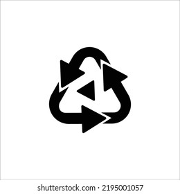 Dynamic triangle arrow recycle icon