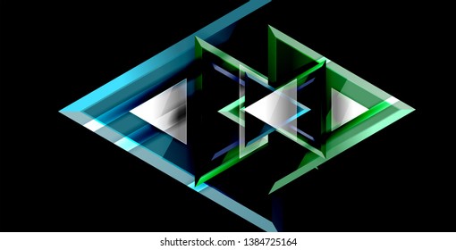 Dynamic triangle composition abstract background, vector illustration