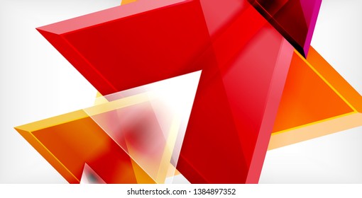 Dynamic triangle composition abstract background, vector illustration