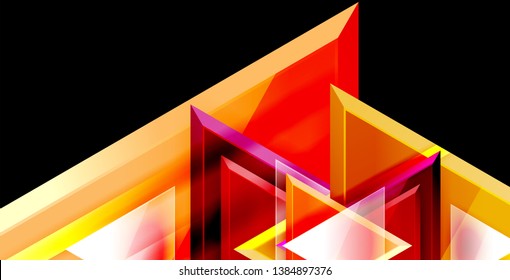 Dynamic triangle composition abstract background, vector illustration