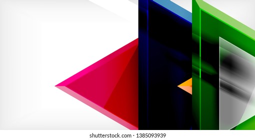 Dynamic triangle composition abstract background, vector illustration