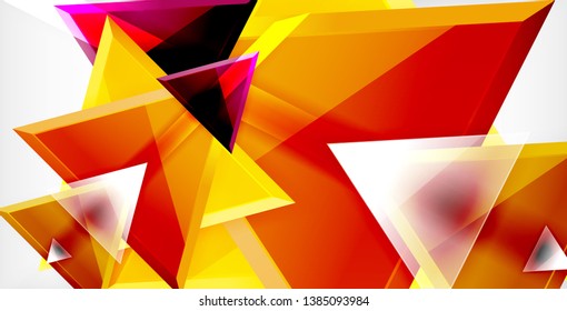 Dynamic triangle composition abstract background, vector illustration