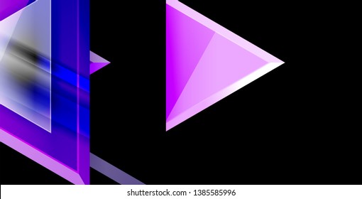 Dynamic triangle composition abstract background, vector illustration