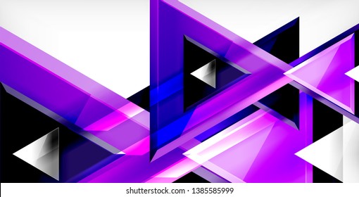 Dynamic triangle composition abstract background, vector illustration
