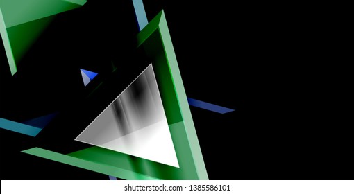 Dynamic triangle composition abstract background, vector illustration