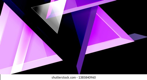 Dynamic triangle composition abstract background, vector illustration