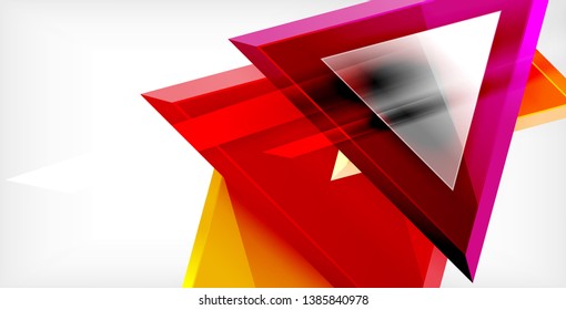 Dynamic triangle composition abstract background, vector illustration