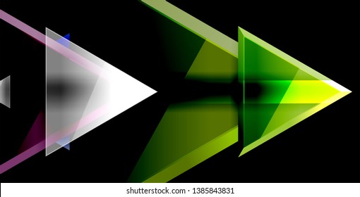 Dynamic triangle composition abstract background, vector illustration