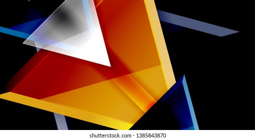 Dynamic triangle composition abstract background, vector illustration