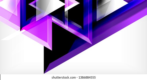 Dynamic triangle composition abstract background, vector illustration