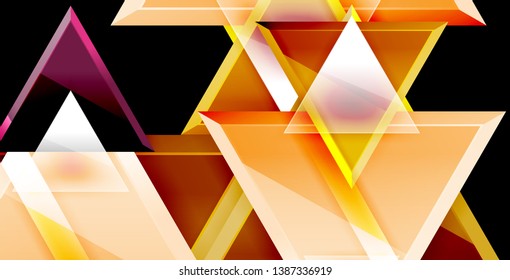 Dynamic triangle composition abstract background, vector illustration