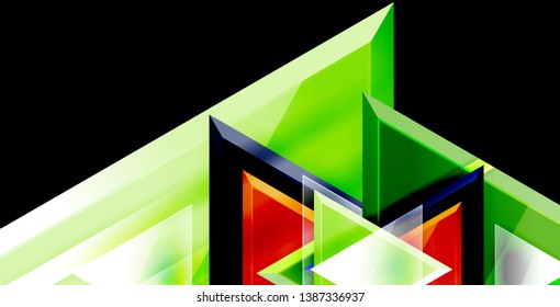 Dynamic triangle composition abstract background, vector illustration