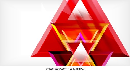 Dynamic triangle composition abstract background, vector illustration