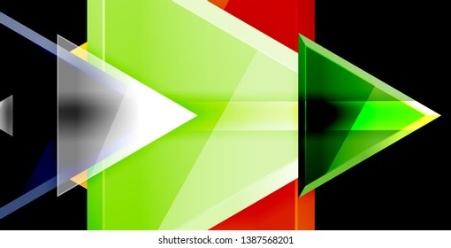 Dynamic triangle composition abstract background, vector illustration