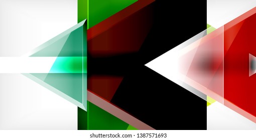 Dynamic triangle composition abstract background, vector illustration