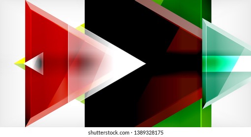 Dynamic triangle composition abstract background, vector illustration