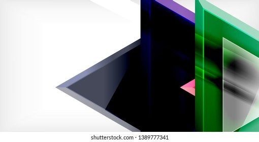 Dynamic triangle composition abstract background, vector illustration
