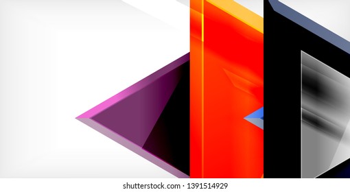 Dynamic triangle composition abstract background, vector illustration