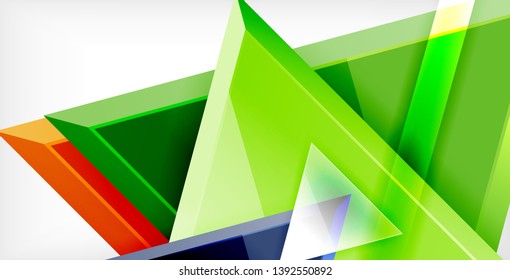 Dynamic triangle composition abstract background, vector illustration