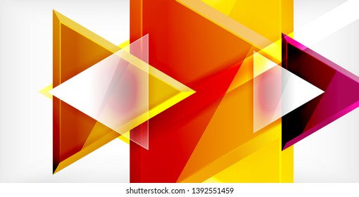 Dynamic triangle composition abstract background, vector illustration