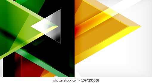 Dynamic triangle composition abstract background, vector illustration