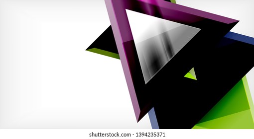 Dynamic triangle composition abstract background, vector illustration