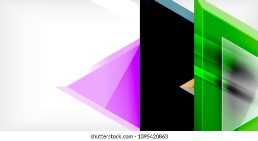 Dynamic triangle composition abstract background, vector illustration