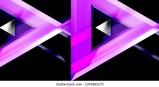 Dynamic triangle composition abstract background, vector illustration