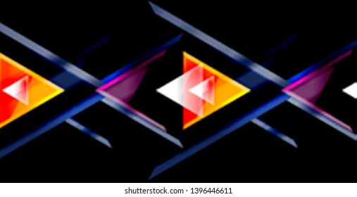 Dynamic triangle composition abstract background, vector illustration