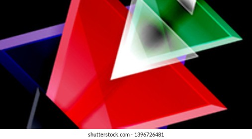 Dynamic triangle composition abstract background, vector illustration