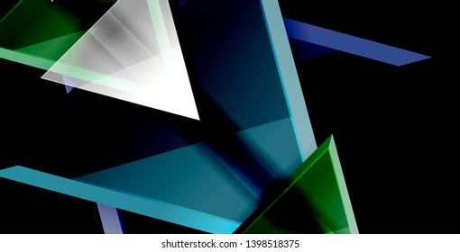 Dynamic triangle composition abstract background, vector illustration