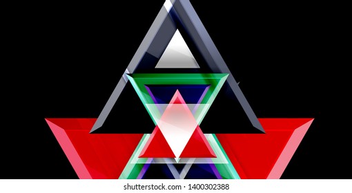 Dynamic triangle composition abstract background, vector illustration