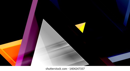 Dynamic triangle composition abstract background, vector illustration