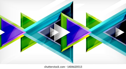 Dynamic triangle composition abstract background, vector illustration