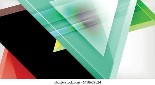 Dynamic triangle composition abstract background, vector illustration
