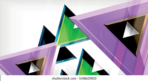 Dynamic triangle composition abstract background, vector illustration