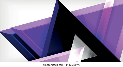Dynamic triangle composition abstract background, vector illustration