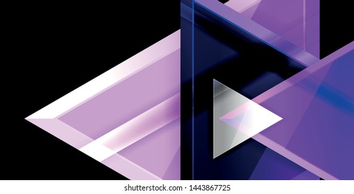 Dynamic triangle composition abstract background, vector illustration