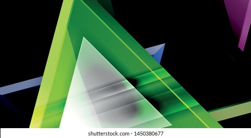 Dynamic triangle composition abstract background, vector illustration