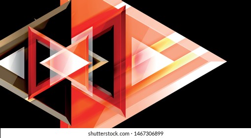 Dynamic triangle composition abstract background, vector illustration
