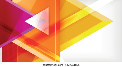 Dynamic triangle composition abstract background, vector illustration