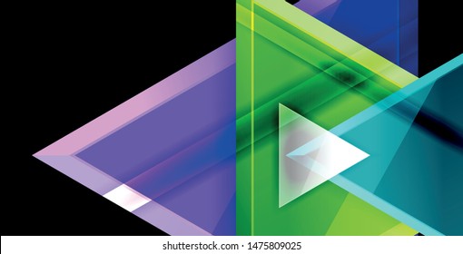 Dynamic triangle composition abstract background, vector illustration