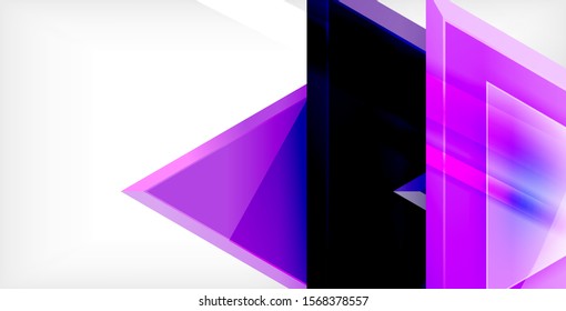 Dynamic triangle composition abstract background, vector illustration