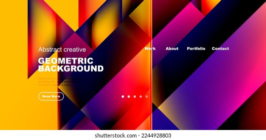 Dynamic triangle design with fluid gradient colors abstract background
