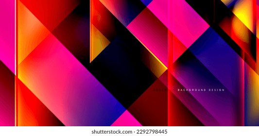 Diseño triangular dinámico con fondo abstracto de colores gradientes de fluidos