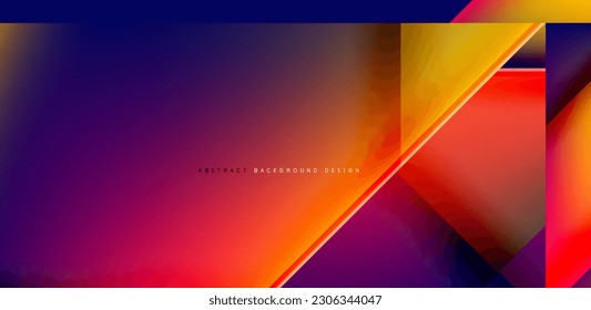 Dynamic triangle design with fluid gradient colors abstract background